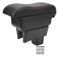 thumbnail image 2 of Car Console Storage Organizer, Large Capacity Neat Storage Black  Red Line Car Armrest Box  for Vehicle, 2 of 7