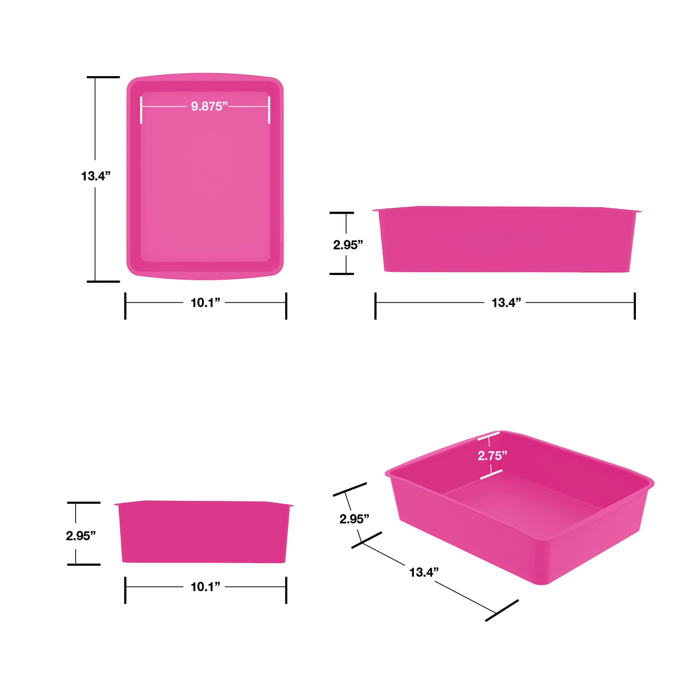 Pen+Gear Tropical Blossom Paper Tray, 13.15 x 10.25 x 2.95 inches, 7-Pack