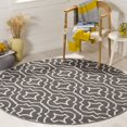 thumbnail image 2 of SAFAVIEH Montauk Raeyln Geometric Cotton Area Rug, Dark Grey/Ivory, 6' x 6' Square, 2 of 10