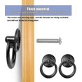 thumbnail image 4 of 10 Pcs Black Cabinet Handle Metal Door Knob Drawer Ring Classic Pull Handle Round Furniture Handle Furniture Knob Pull Handles With Screws For Cabinet, 4 of 5