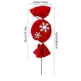 thumbnail image 3 of Blateno Red And White Striped Velvet Christmas Candy Cuttings Wool Lollipop Ornaments For Christmas Tree Living Room Mantel Indoor Decor, 3 of 6