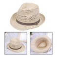 thumbnail image 6 of Fashion Wide Hat, Panama Sunhat for Women Girls, Adjustable Ladies Beach Sun Visor Straw Hat for Summer Camping Hiking Party Backpacking Beige, 6 of 8
