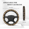 thumbnail image 4 of Disketp Flower Field Cute Bulldog Elastic Microfiber Steering Wheel Cover for Truck,SUV,Cars,Universal 15 inch,Anti-Slip, 4 of 6