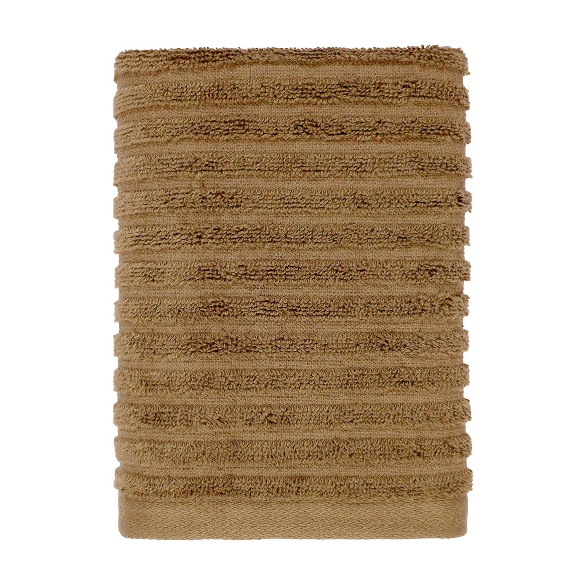Better Homes & Gardens PowerLoft AIRRICH® 6 Piece Bath Towel Set, Dark Carmel Textured Stripe