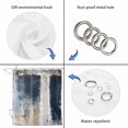 thumbnail image 5 of Navy Blue Grey Waterproof Fabric Shower Curtain, Modern Abstract Art Rustic Waterproof Fabric Shower Curtain for Bathroom Curtains Bathtubs Hotel Washable Shower Curtains with 12 Hooks Stall 48x72in, 5 of 8