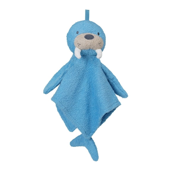 Manhattan Toy Walter Walrus Scrub-a-Dubbie Bathtime Puppet Washcloth for Infants, Toddlers and Kids