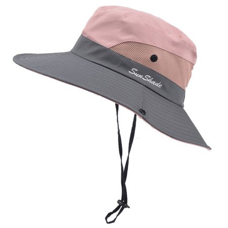 PWFE Women s Summer Sun UV Protection Hat Foldable Wide Brim Boonie Hats for Beach Safari Fishing