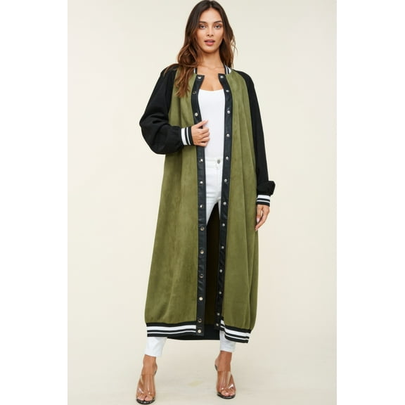 Maxi Faux Suede Jacket