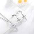 thumbnail image 6 of Ydou 14K White Gold Plated Cross Necklace and Earring Set for Women - Cubic Zirconia Faith Jewelry Sets with Cross Pendant Stud Earrings for Women Mom Birthday Aniversary Gift, 6 of 9
