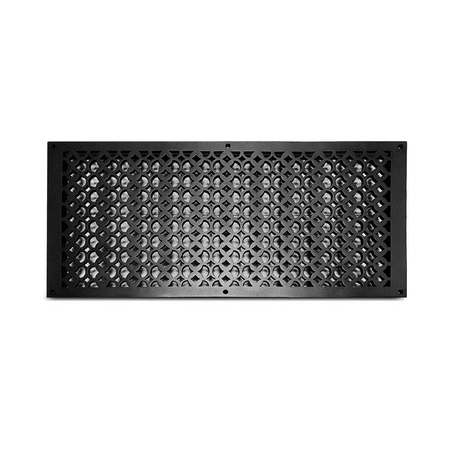 

Cast Aluminum Air Return Grill | Size 12 x 24 | Powder Coated Return Vent Covers For Duct | Air Vent Covers for Floors Walls & Ceiling | Black