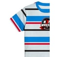 thumbnail image 3 of Hot Wheels Red, Boys Graphic Crew Neck Short Sleeve Embroidered Striped Tee, Sizes 4-18, 3 of 4