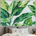 thumbnail image 2 of Nawypu  Leaf Tapestry, Romantic Holiday Island Hawaiian Banana Trees Watercolored Image, Fabric Wall Hanging Decor for Bedroom Living Room Dorm, Forest Green, 2 of 6