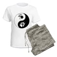 thumbnail image 5 of CafePress - Wolf Therian Ying Yang Women's Light Pajamas - Women's Short Sleeve Print T-Shirt and Pants Light Cotton Pajama Set, 5 of 7