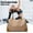 Khaki#2058, variant on Travel Duffel Tote Bag for Women with Trolley Sleeve, Wet Pocket, Waterproof Cloth, Large Capacity 18in Carry On Gym Bag for Airplane, Hospital, Sports