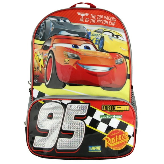 Disney Cars 95 Lightning McQueen 17" School Backpack Travel Laptop Bookbag