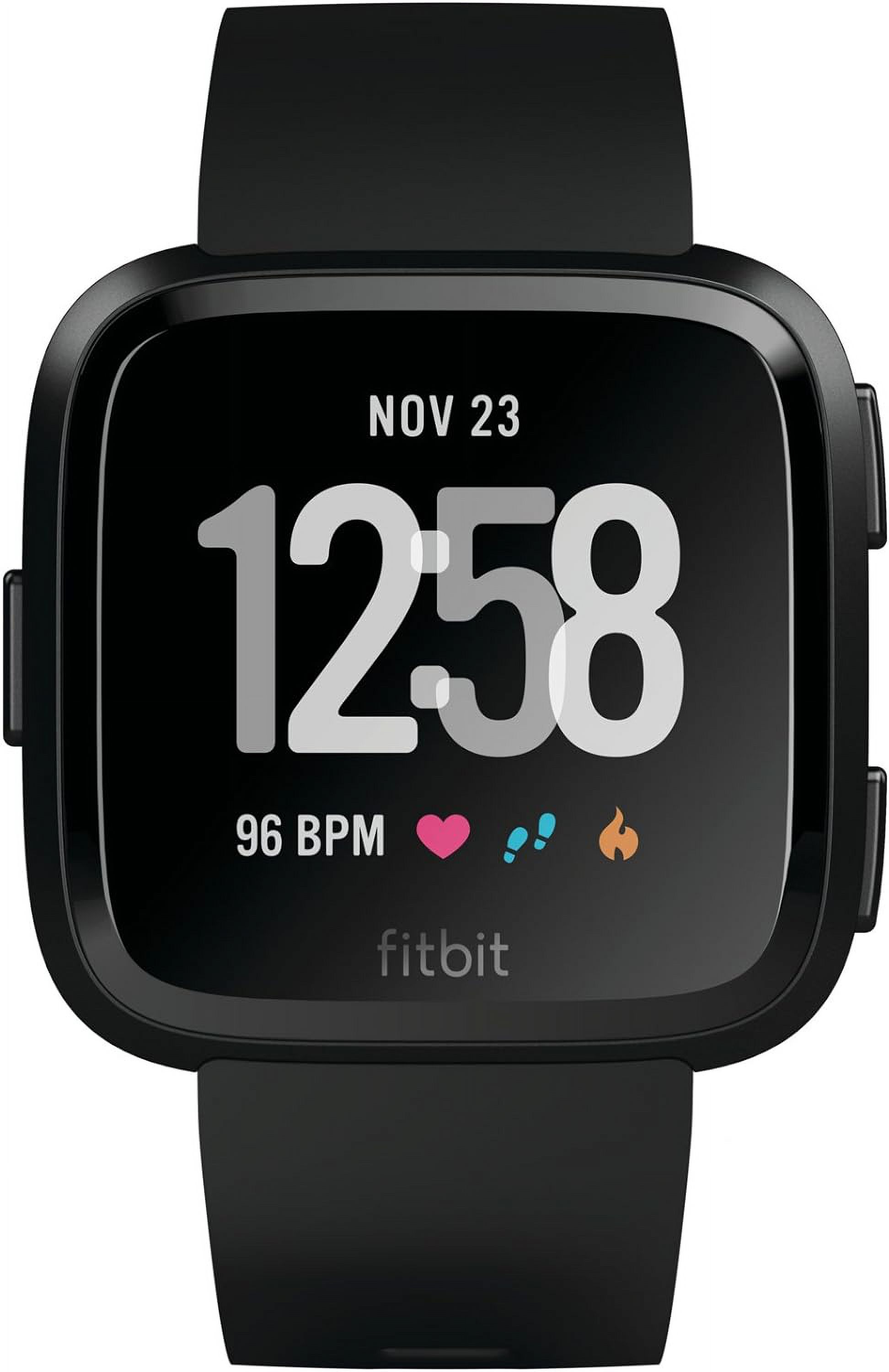 Fitbit Versa Smart Watch, Black/Black Aluminium, One Size (S & L Bands Included) - image 3 of 11