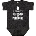 thumbnail image 3 of Inktastic Easily Distracted by Penguins Boys or Girls Baby Bodysuit, 3 of 5