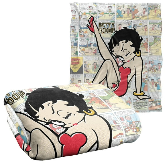 Betty Boop Vintage Strips Officially Licensed Silky Touch Super Soft Throw Blanket 50' x 60'