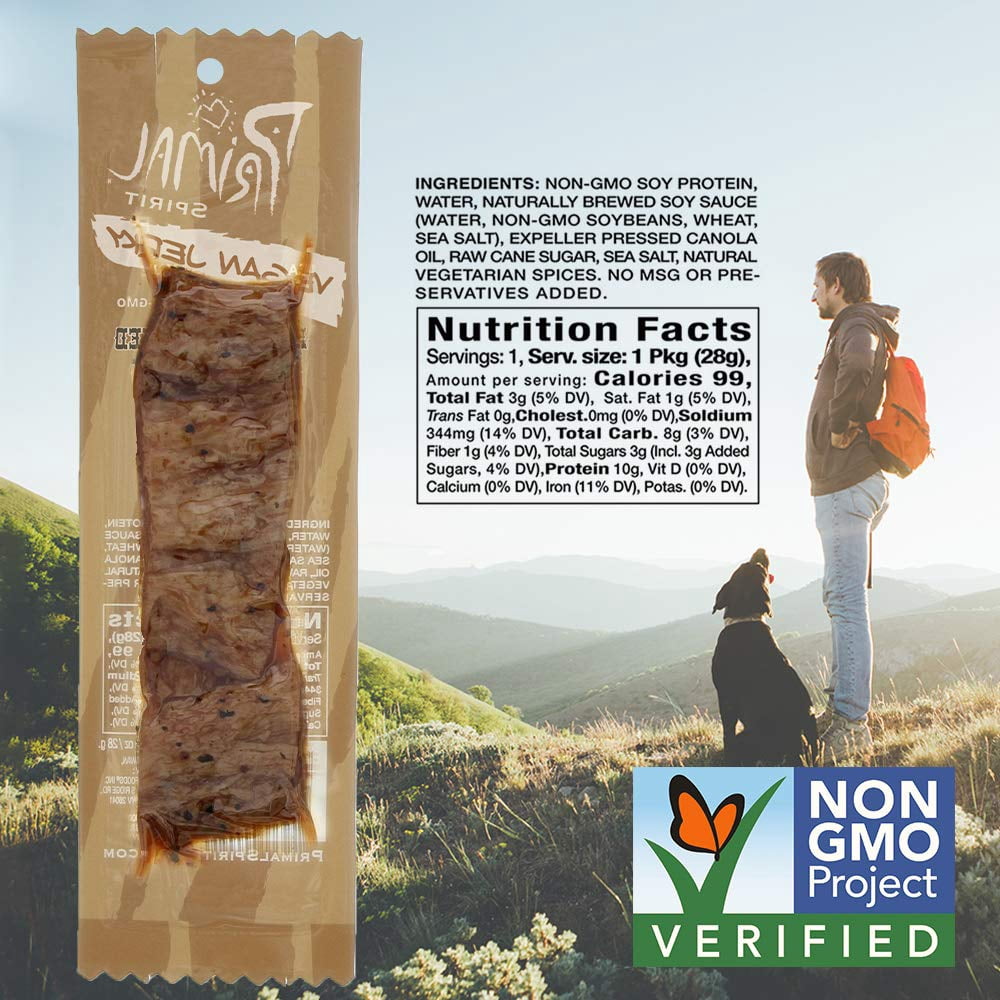 Primal Strips Hickory Smoked Meatless Vegan Jerky, 1 oz. (24 count)