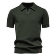 thumbnail image 1 of pstuiky Camisas casuales de manga corta para hombre, Suéter informal de manga corta con cuello vuelto, cómodo y liso para hombre camisas casuales para hombre m, 1 of 4