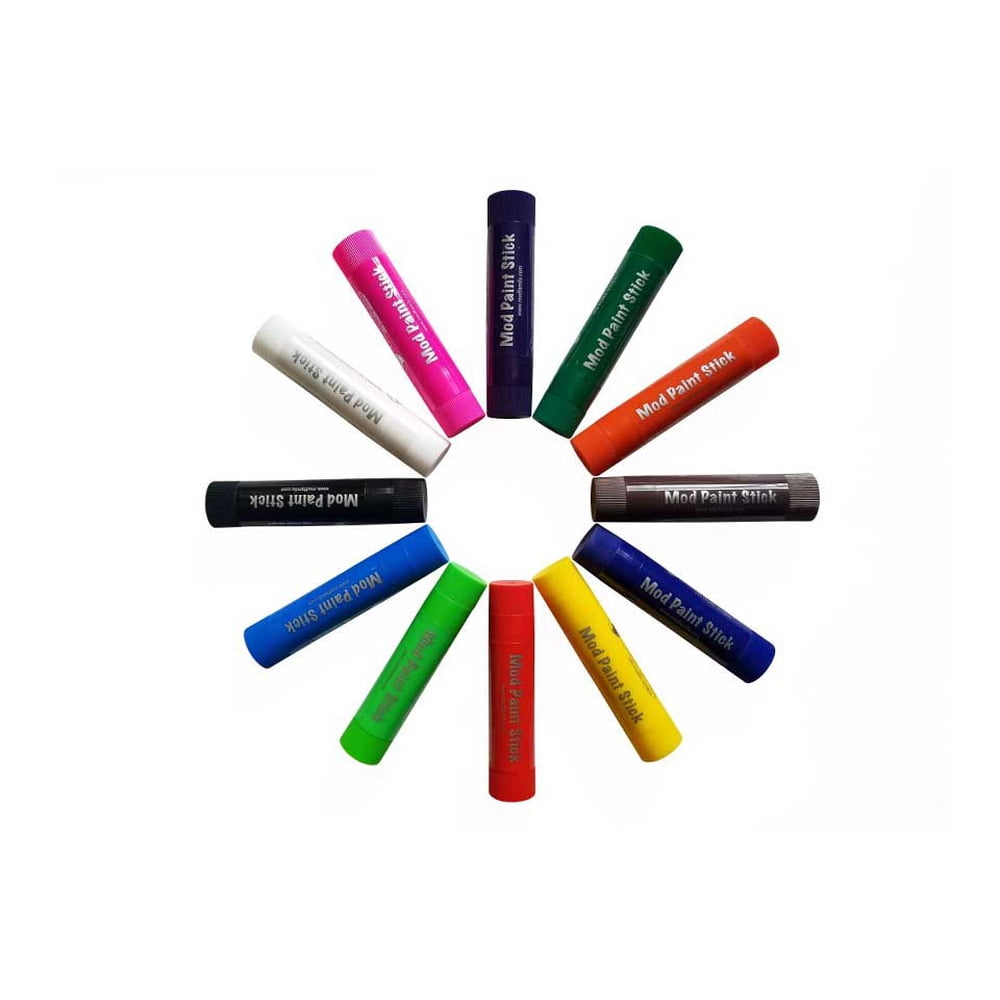 Mod Paint Sticks Solid Tempera Paint Markers for all ages, 12 vibrant
