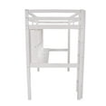 thumbnail image 6 of HomeRoots White Twin Loft Bed With Desk and Shelves, 6 of 10