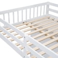 thumbnail image 4 of Kumix Full over Twin Bunk Bed, Wood Bunk Bed with Wardrobe, Drawers and Full Length Guardrail and Staircase for Teens Adults, Heavy Duty Bunk Bed Frame for Bedroom, Dorm, Space-Saving, White, 4 of 5