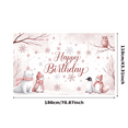 thumbnail image 4 of Yatrandify Animal Theme Winter Birthday Banner Snowflake Design Happy Birthday Decoration for Kids Party Winter Celebration Indoor Event, 4 of 7