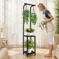 thumbnail image 5 of Plant Stand Indoor Outdoor, 65" Tall Plant Stand Outdoor 3 Tiered Hanging Plant Shelf Heavy Duty Flower Stand Multiple Plant Metal Display Rack for Living Room Garden Balcony, 5 of 6