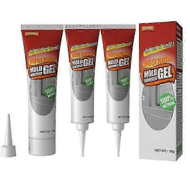 3x Household Mould Remover Gel, Large Capacity Mildew Removal, Mould and Mildew Cleaner for Bathroom Toilet Washing Machine Seal Kitchen Sink Grout Ti