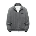 thumbnail image 2 of Fangasis Men Coat Long Sleeve Outwear Winter Warm Jacket Men's Business Overcoats Casual Grey XS, 2 of 3
