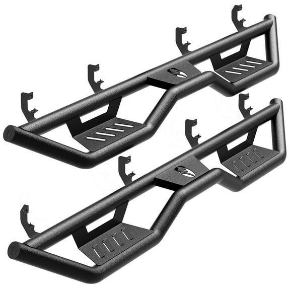 Tyger Auto Tyger Kobra Running Boards Compatible with 2019-2026 Chevy Silverado GMC Sierra 1500; 2020-2026 2500 3500HD | Crew Cab | TG-KB2C25001 | Textured Black Drop Step Rail