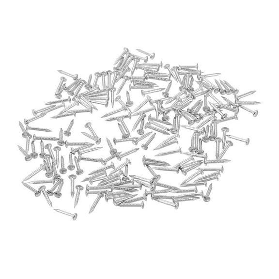 200pcs Miniature Round Head Nails 8mm, Silver