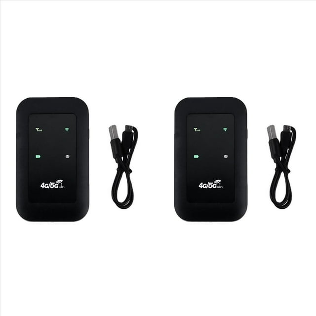 2X Enrutador MiFi 4G WiFi InaláMbrico MóDem WiFi de 150Mbps Punto de Acceso InaláMbrico WiFi MóVil para Coche con Ranura para Tarjeta SIM MiFi