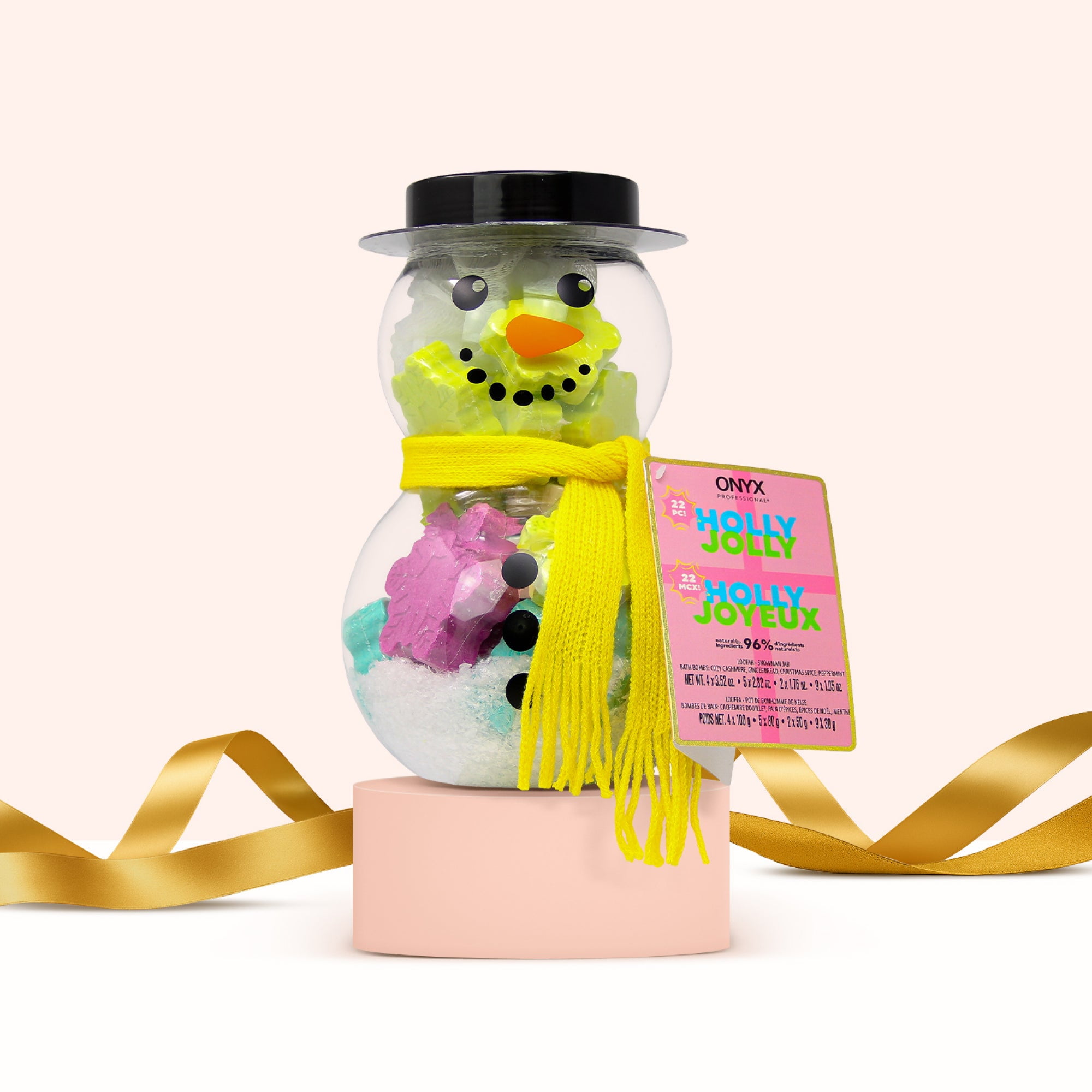 Coffret cadeau de 22 bombes de bain Onyx Professional Holly Jolly Coffret cadeau de 22 bombes de bain