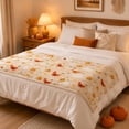 thumbnail image 6 of SLYNSHome Fall Throw Blanket Cute Chicken Goose Pumpkin Print Soft Flannel Fleece Cozy Lightweight Decorative Blanket For Couch Sofa Bed Thanksgiving Home Decor, 6 of 7