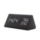 thumbnail image 1 of Reloj despertador de madera, reloj digital LED inteligente para dormitorio/escritorio, actualizado con temperatura de tiempo, brillo ajustable y voz, 1 of 5