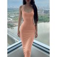 thumbnail image 3 of Txlixc Vestido de mujer sin mangas, de color sólido, largo y relajado estilo de ropa de verano ajustado Txlixc  moda, 3 of 7