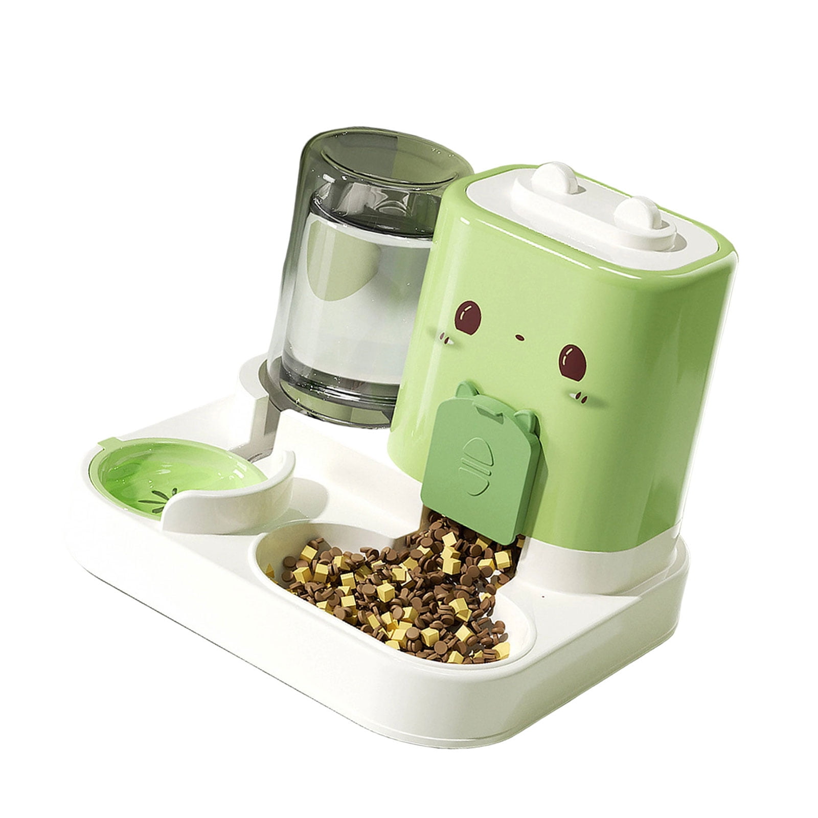 Double Design Automatic Cats Feeders Water Dispenser For Timed Feeding Spill Resistant Bowls Grade