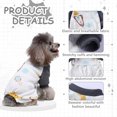 thumbnail image 3 of Pijamas para perros pequeños, mono suave para cachorros y gatos, ropa cómoda para mascotas (nave espacial), 3 of 6