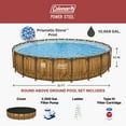 thumbnail image 4 of Coleman Power Steel 22 ft. x 52 in. Round Metal Frame Above Ground Pool Set, 4 of 11