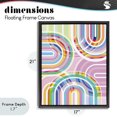 thumbnail image 4 of Stupell Industries Modern Bright Playful Rainbow Arches Black Floating Frame Canvas Art, 17 x 21, by Amber Sterling, 4 of 8