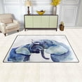 thumbnail image 2 of FREEAM Animal Elephants Area Rug 3'x5', Hugging Elephants Watercolor Polyester Area Rug Mat for Living Dining Dorm Room Bedroom Home Decorative, 2 of 6
