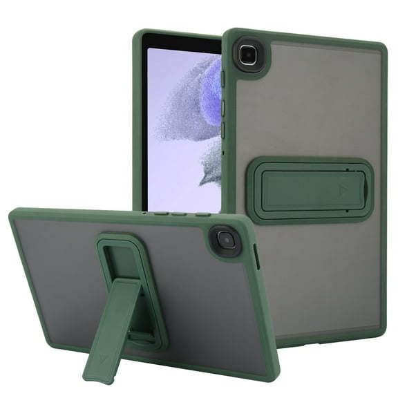 ELEHOLD For Samsung Galaxy Tab A9 Military Garde Protection Case Slim Rugged Cover, with Built-in Kicksatnd, Lens&Screen Protect, Green