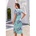 thumbnail image 4 of Ekouaer Long Nightgowns for Women House Dress Plus Size Sleepwear Pleated Full Length Loungwear, 4 of 7