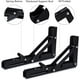 thumbnail image 3 of 2 soportes de estante plegables de 300 mm, soporte plegable para estante de pared, soporte plegable resistente, soporte de consola plegable negro para estante de pared de mesa, capacidad de carga de, 3 of 5