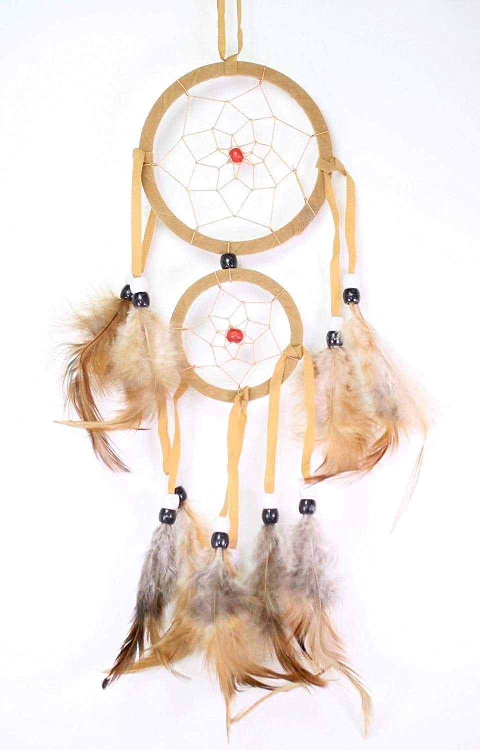 Set of 3 Handmade Dream Catcher With Feathers Wall Hanging Decoration Ornament Mixed Color Gift New