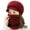 Wine Red, variant on 2Pcs/Set Womens Winter Warm Elastic Soft Ear Protection Knitted Scarf Mask hat Fleece Lined Beanie Hat
