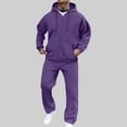 thumbnail image 2 of YABCSAZ Mens Sweatsuits 2 Piece Set Tracksuit Long Sleeve Hoodie Cargo Pocket Jogger Sweatpants Outfits Casual Fall Winter Matching Sweatsuit Jogger Set for Travel Lounge Sport, 2 of 8