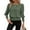 *Army Green, variant on Women Elastic Cinched Waist Tops,3/4 Length Puff Sleeve Smocked Blouse,Casual Dressy Shirt Business Khaki,Womens Plus S